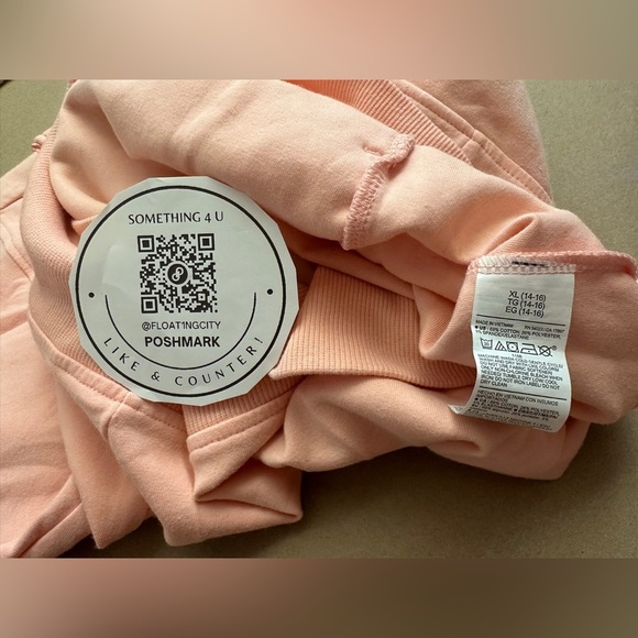 OLD NAVY Light Coral Quarter-Zip Fleece Pullover $19 SIZE Extra Large (GIRLS) XL - Picture 3 of 5